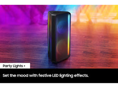 A Photo Of Samsung Sound Tower MX-ST40B – 160W Portable Party Speaker with Built-In Battery, IPX5 Water Resistance & LED Party Lights