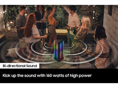 A Photo Of Samsung Sound Tower MX-ST40B – 160W Portable Party Speaker with Built-In Battery, IPX5 Water Resistance & LED Party Lights