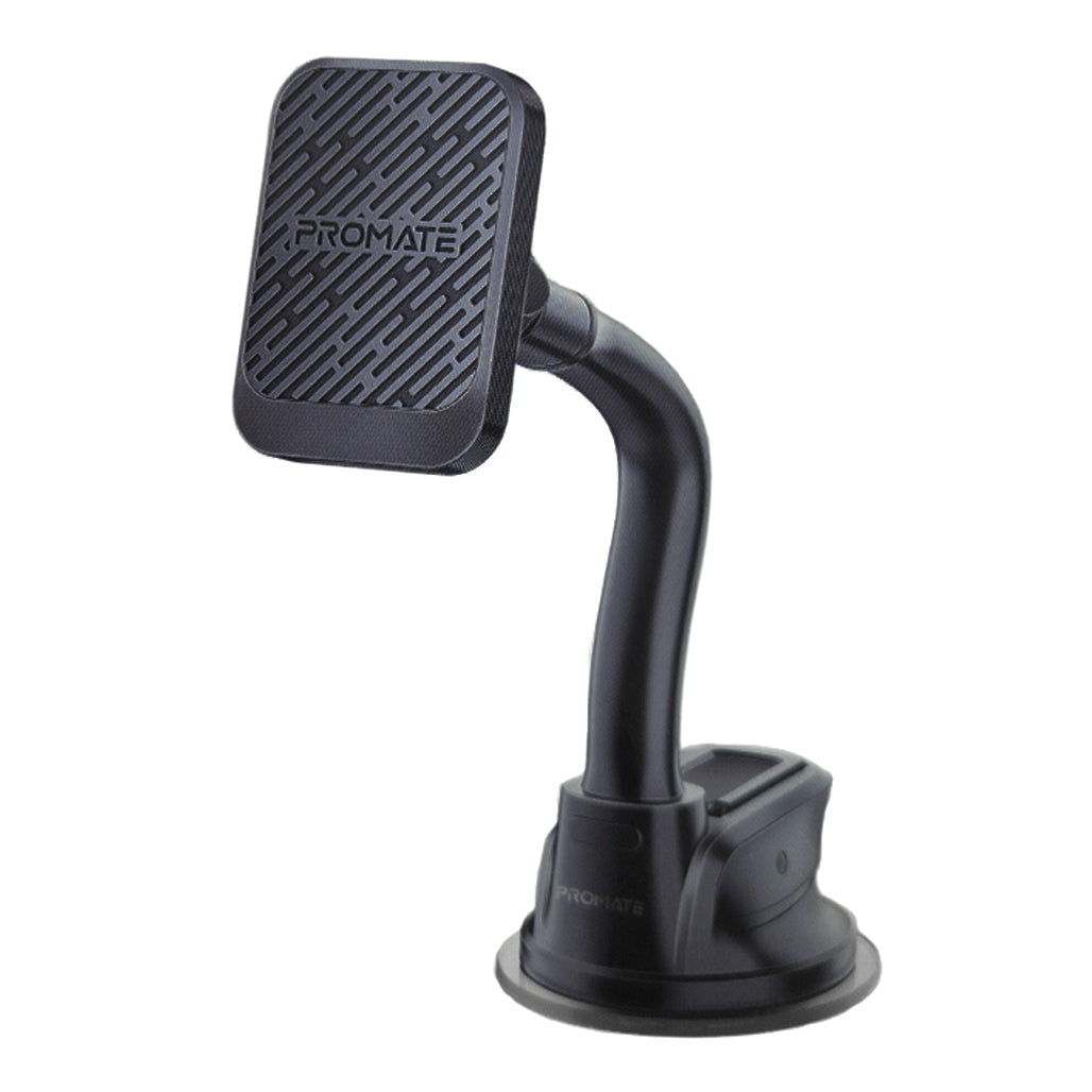 A Photo Of Promate SecureGrip Gooseneck Magnetic Smartphone Holder | MagMount-Pro – 360˚ Rotatable, N52 Magnets, Heat-Resistant Suction Cup