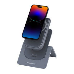 A Photo Of Powerology MagSafe Combo 10000mAh Power Bank - 15W Wireless Charging & 20W USB-C