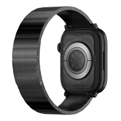 A Photo Of Mageasy Maestro M Magnetic Stainless Steel Band for Apple Watch 38mm/40mm/41mm - Elegant Black Chain Strap