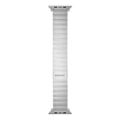 A Photo Of Mageasy Maestro Magnetic Stainless Steel Band for Apple Watch 42mm/44mm/45mm/49mm - Silver Chain Strap