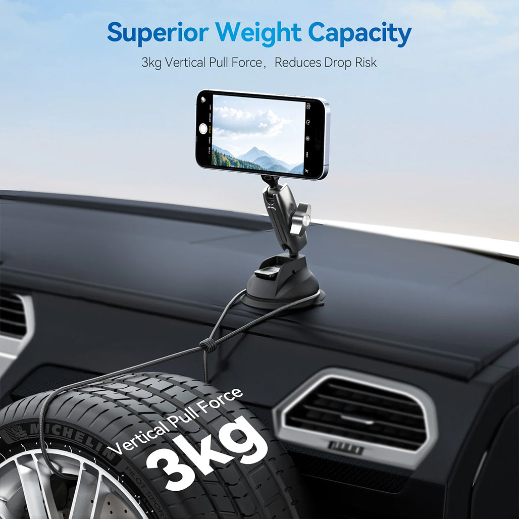 A Photo Of TELESIN Magnetic Suction Car Phone Mount – Stable Car Filming & Navigation