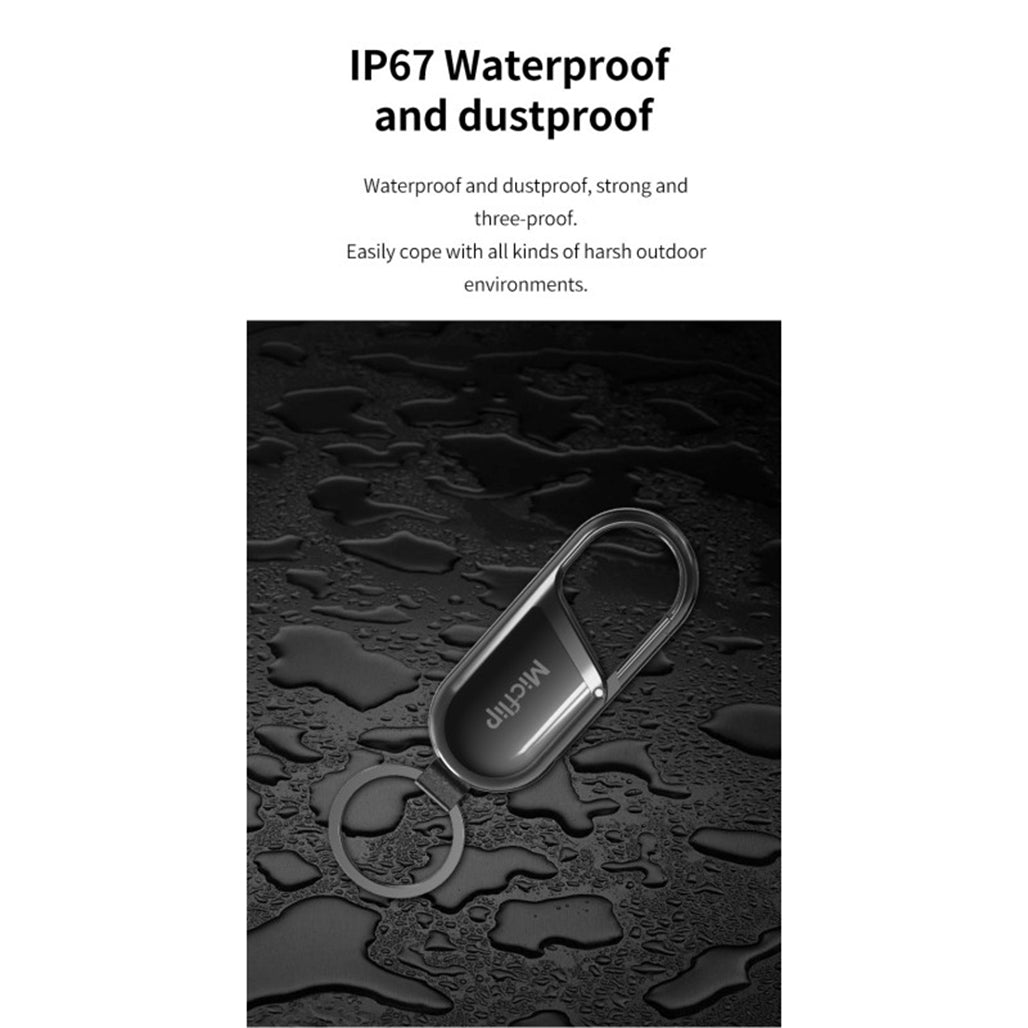 A Photo Of MicFlip Apple FindMy Certificated, Global Positioning IP65 Waterproof Keychain