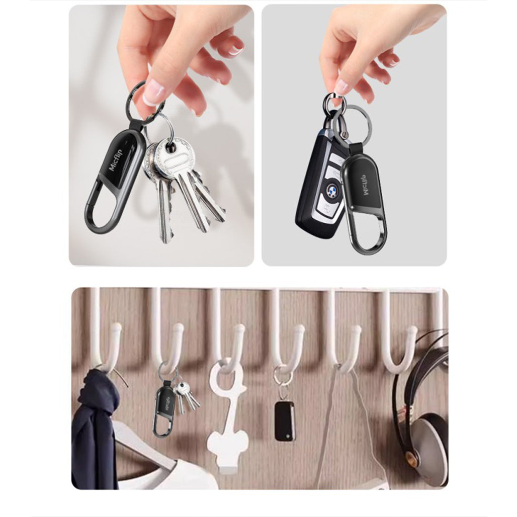 A Photo Of MicFlip Apple FindMy Certificated, Global Positioning IP65 Waterproof Keychain