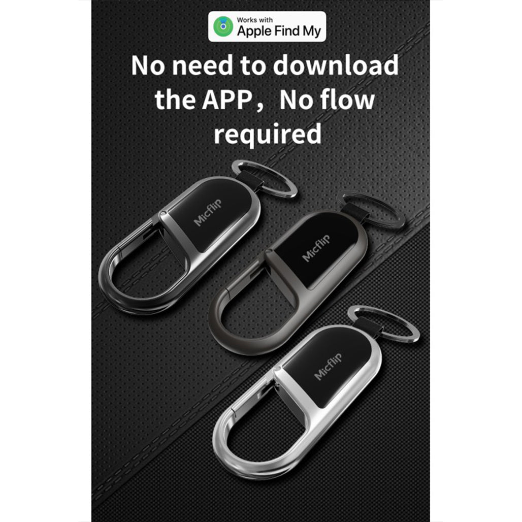 A Photo Of MicFlip Apple FindMy Certificated, Global Positioning IP65 Waterproof Keychain
