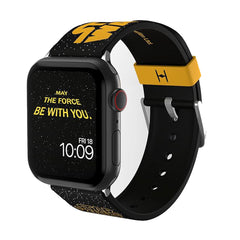 A Photo Of MobyFox Star Wars Galactic Smartwatch Band – Compatible with Apple Watch Series 1–9, Ultra, SE & Android Watches – Silicone Strap with Exclusive Watch Faces