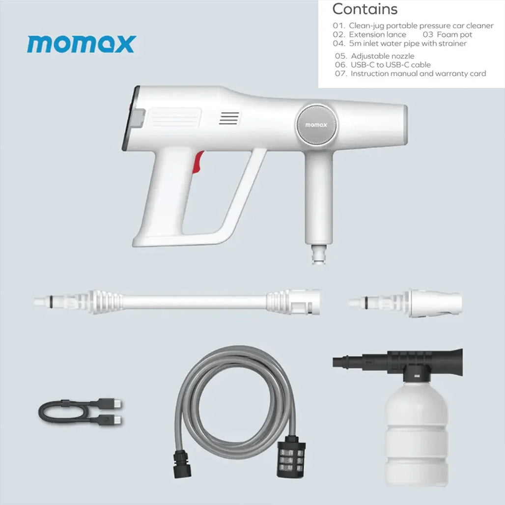 A Photo Of Momax Clean-Jug Portable Car Pressure Washer 15000mAh - CR8W