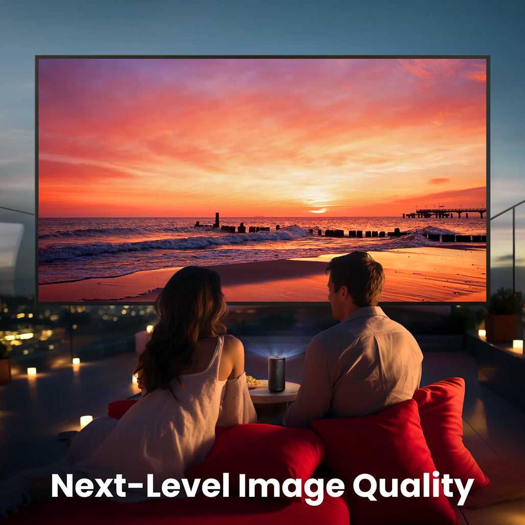 A Photo Of Nebula Capsule 3 | 1080p Mini Google TV Projector – Ultra-Portable Smart Projector with 120-inch Screen, HD Clarity & Long Battery Life