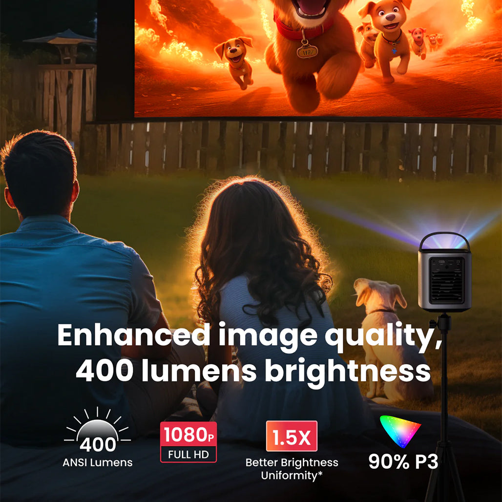 A Photo Of Nebula Mars 3 Air | Portable Google TV Projector with Netflix and Dolby Audio