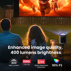 A Photo Of Nebula Mars 3 Air | Portable Google TV Projector with Netflix and Dolby Audio