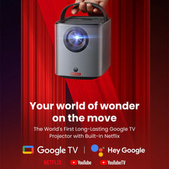 A Photo Of Nebula Mars 3 Air | Portable Google TV Projector with Netflix and Dolby Audio