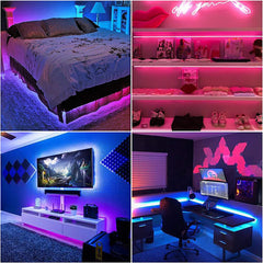 A Photo Of RGB-IC LED Neon Rope Light – Smart Color Changing Strip with Voice & App Control for Home Decor