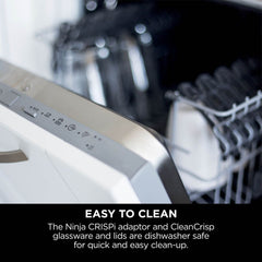 A Photo Of Ninja Crispi 4 in 1 Portable Glass Air Fryer 3.8L 1700w - Cyber Space