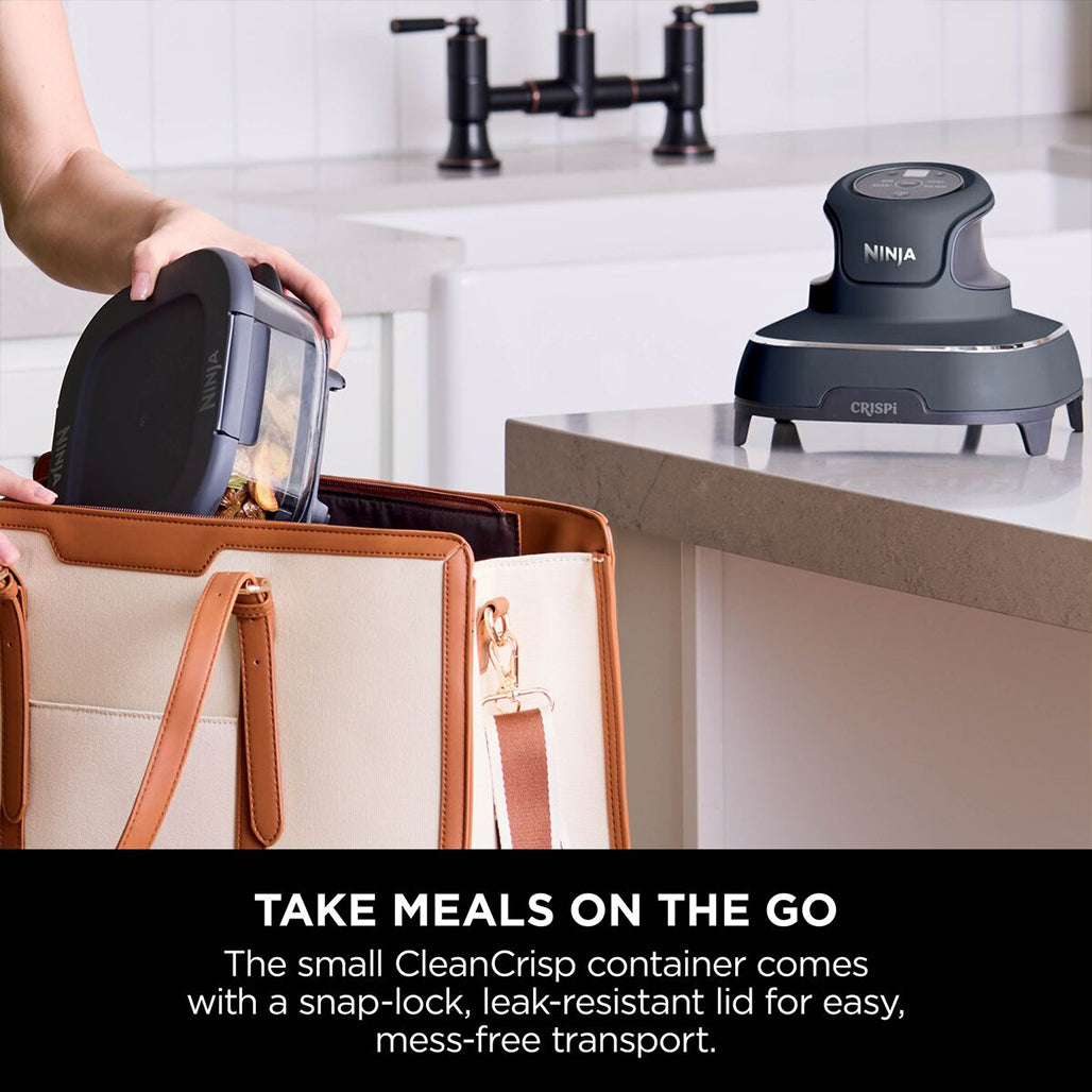 A Photo Of Ninja Crispi 4 in 1 Portable Glass Air Fryer 3.8L 1700w - Cyber Space