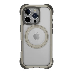 A Photo Of Mageasy Odyssey M360 Magnetic iPhone 16 Pro Titanium Stand Case – 360° Rotating, MagSafe Compatible, Military-Grade Protection