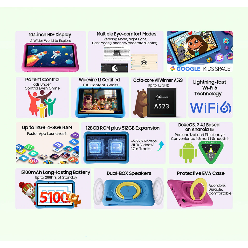 A Photo Of Oscal Pad 60 Kids Tablet - 10.1