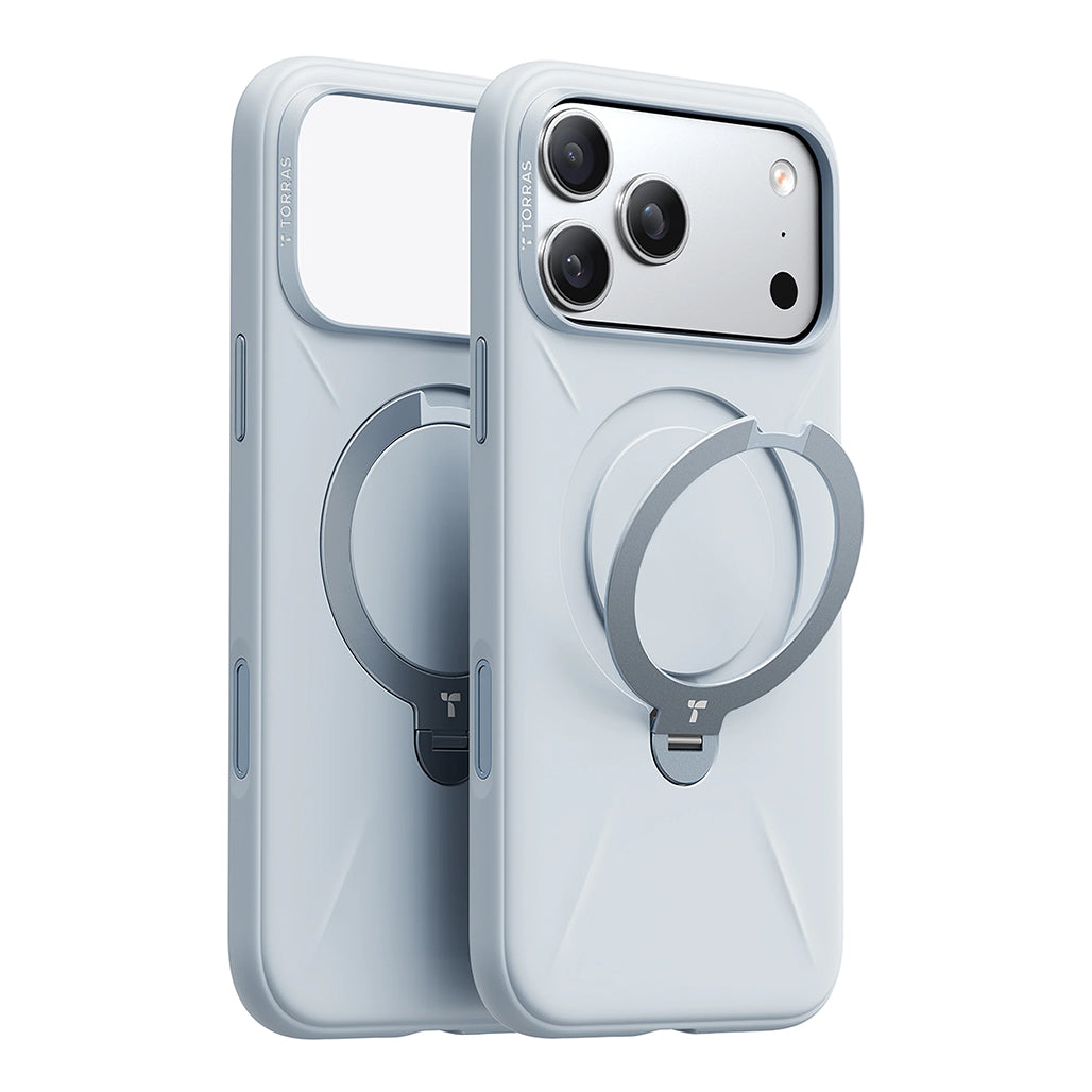 A Photo Of Torras Ostand Q3 Silicone Case with 360° Magnetic Stand for iPhone 17 Series