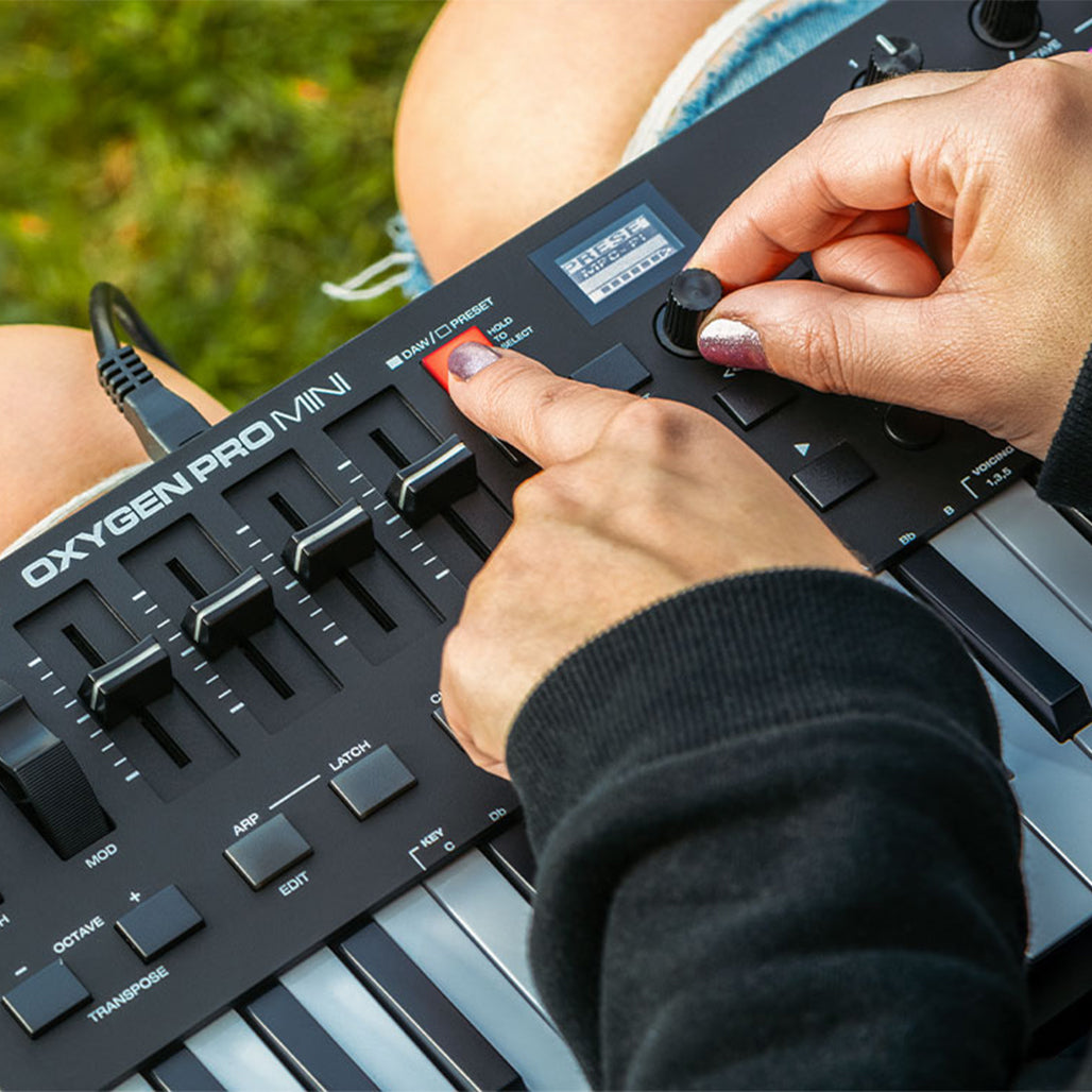 A Photo Of M-Audio Oxygen Pro Mini - 32-Key MIDI Controller