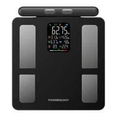A Photo Of Powerology Advanced Precision Smart Scale – Black | Smart Body Composition Analyzer