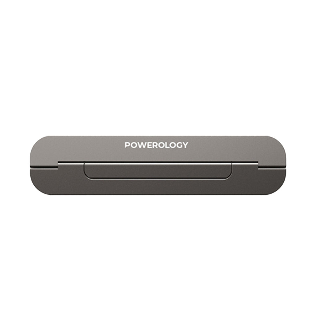 A Photo Of Powerology Ultra-Thin Aluminum Laptop Stand – 3mm Foldable, Lightweight & Portable for 15” Devices