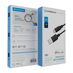 A Photo Of Powerology Power Sync Flex USB-A to Lightning Cable