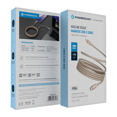 A Photo Of Powerology Malinka Weave Magnetic USB-C 1.2m Cable PD 60W