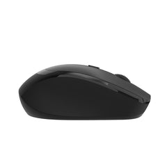 A Photo Of Porodo Dual Mode Wireless Mouse – Bluetooth 5.4 & 2.4GHz, 1600 DPI, Rechargeable 300mAh Battery, 10m Range, Ergonomic & Plug and Play – Black