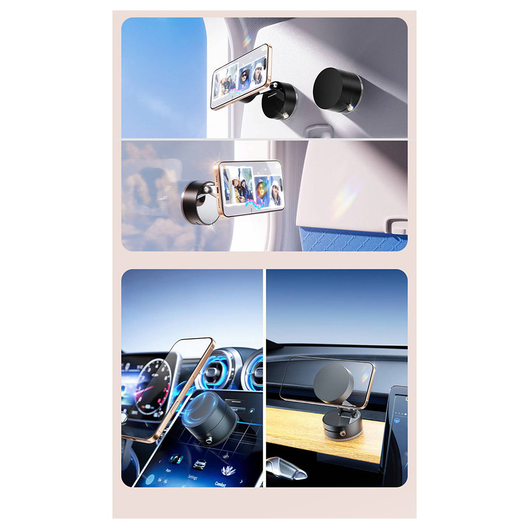 A Photo Of Porodo Multi-Surface MagSafe Mount – Adjustable Viewing, N52 Magnet, One-Hand Use, Grip-Lock & One-Touch Lock