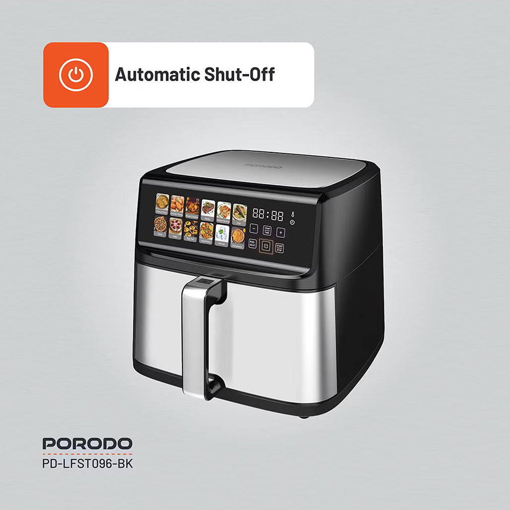 A Photo Of Porodo 11L Dual Mode Touch Control Air Fryer –  Black