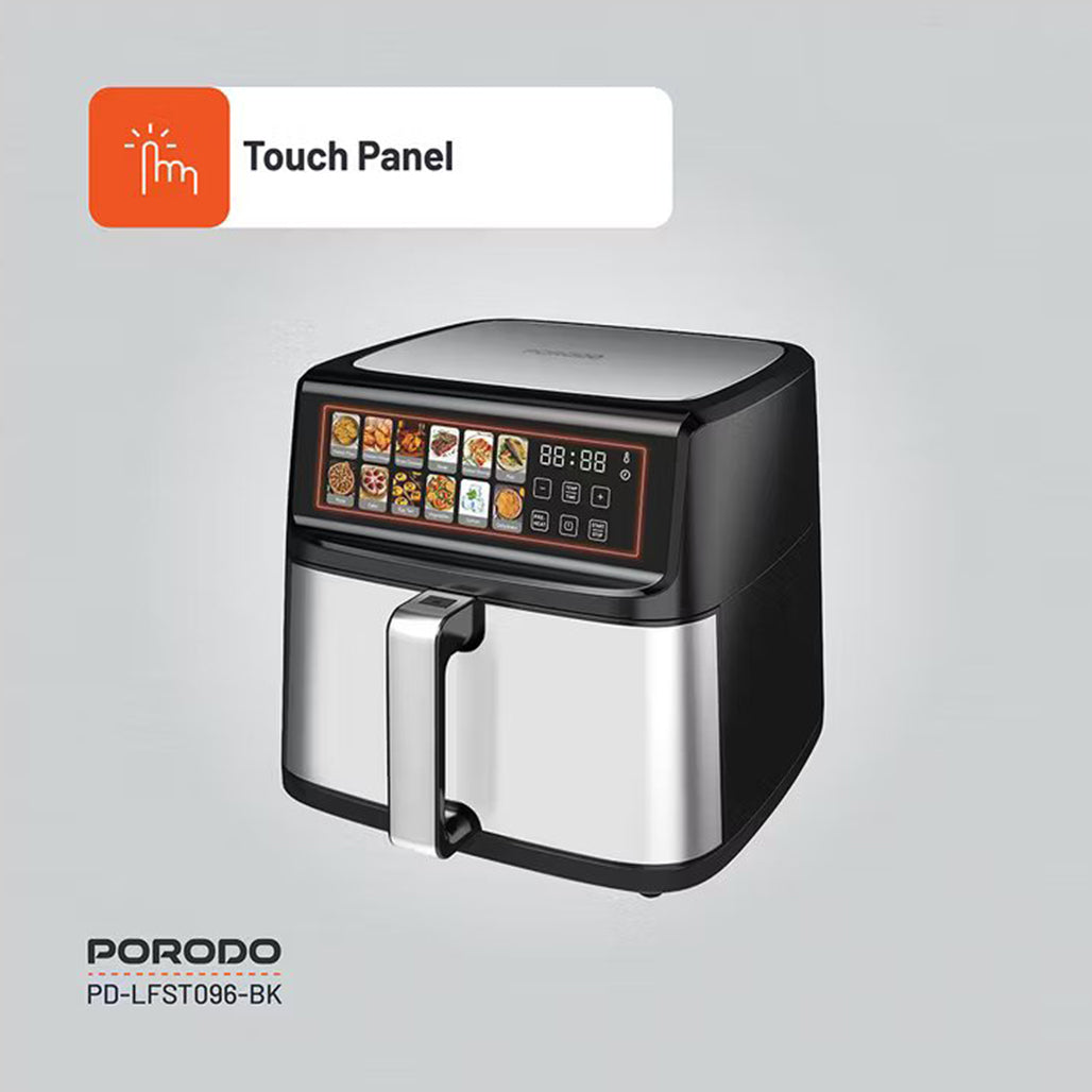 A Photo Of Porodo 11L Dual Mode Touch Control Air Fryer –  Black
