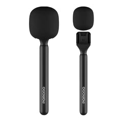 A Photo Of Porodo Dual Wireless Lavalier Microphone - Black