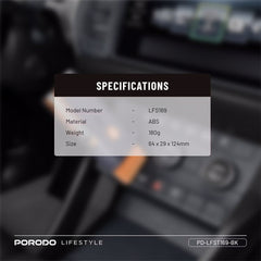 A Photo Of Porodo Lifestyle Multi-Purpose Emergency Car Safety & Cleaning Kit – Compact & Portable – Black
