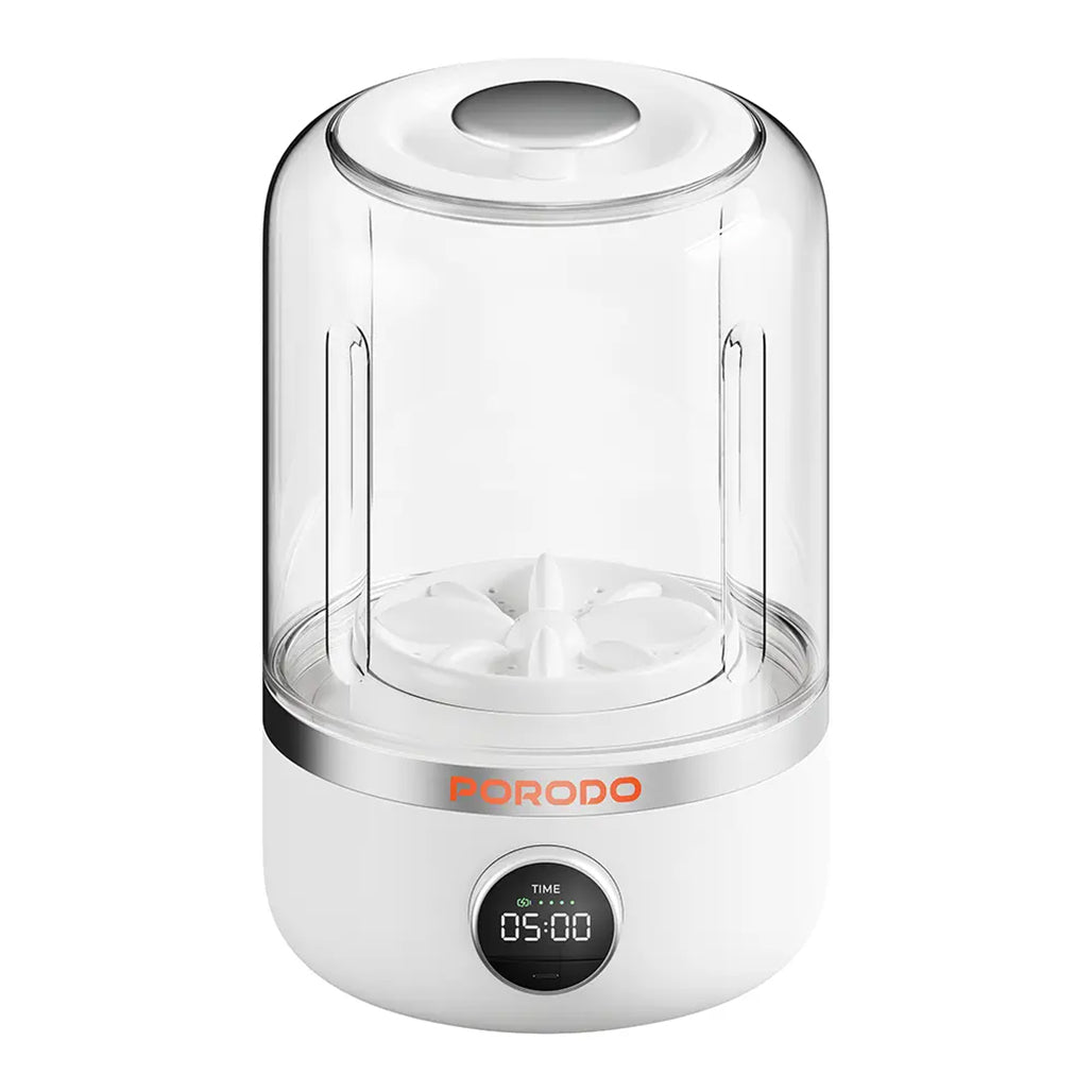 A Photo Of Porodo Lifestyle Cordless Mini Washing Machine – Portable 1.2L Washer with Dual Modes & USB-C Charging