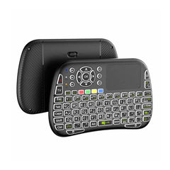 A Photo Of Porodo Universal Wireless Keyboard & Mouse with RGB Lighting