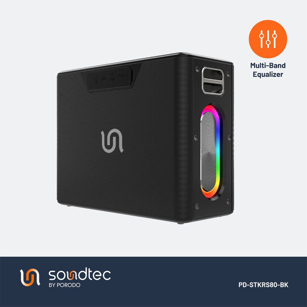 A Photo Of Porodo Soundtec QUANTUM - 2.2 Channel Portable Speaker