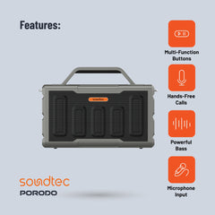 A Photo Of Porodo Soundtec Surge - 2.2 Channel Party Speaker