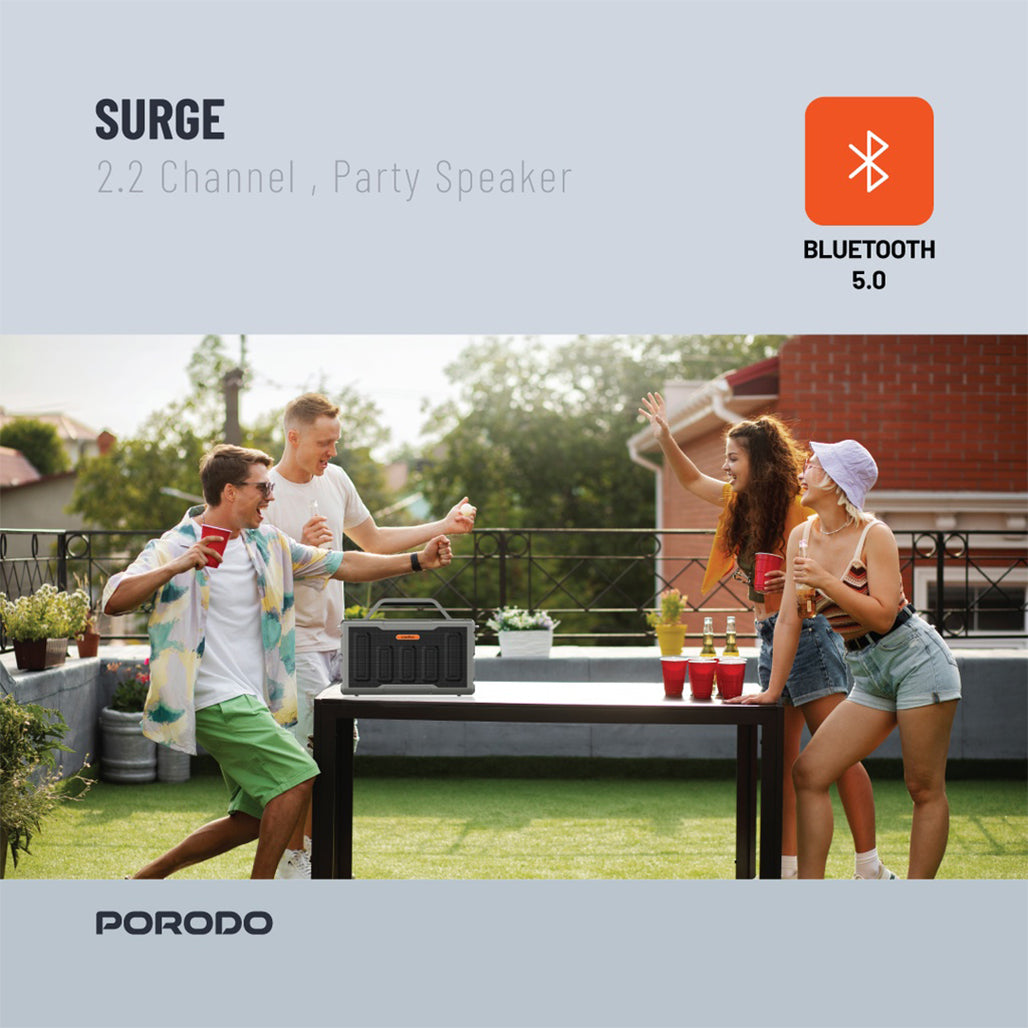 A Photo Of Porodo Soundtec Surge - 2.2 Channel Party Speaker