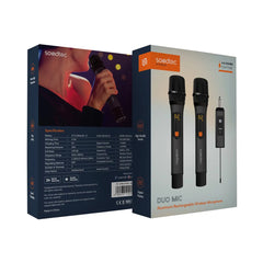 A Photo Of Porodo Soundtec Duo Wireless Microphone Set – Black