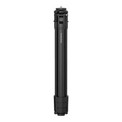 A Photo Of Porodo Ultra-Light Aluminum Tripod - Black | Portable, Durable, 360° Rotation, 10kg Load Capacity