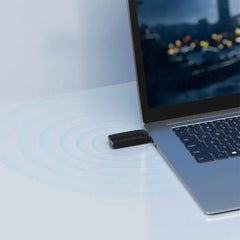 A Photo Of Porodo Dual Band WiFi 6 USB Adapter with USB A to Type-C Converter