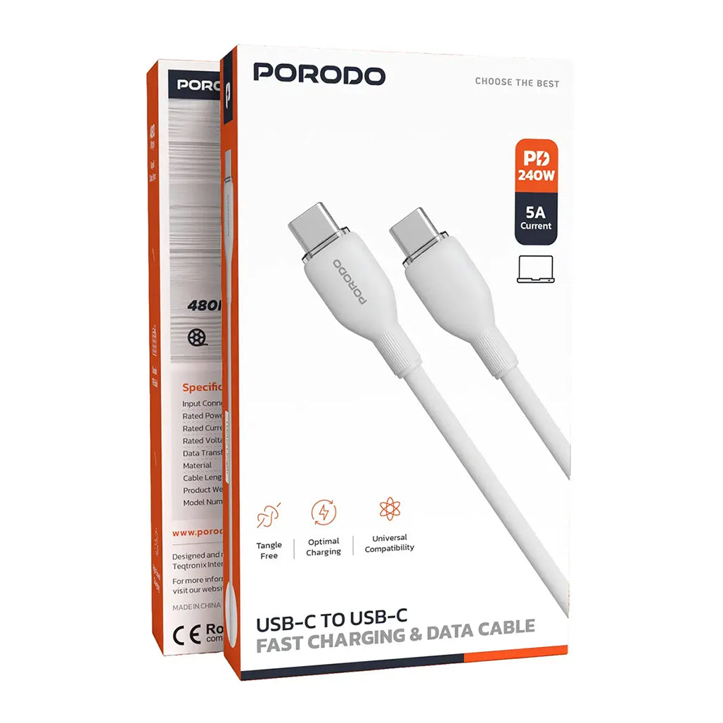 A Photo Of Porodo USB-C to USB-C Fast Charging & Data Cable