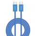 A Small Photo Of Porodo High-Speed USB-C Braided Cable Charging & Data Transfer - Orange's Color Variant
