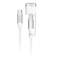 A Photo Of Porodo 2-In-1 Cable Magsafe 3 Charging Cable With USB-C To USB-C - PDCBL0039WH