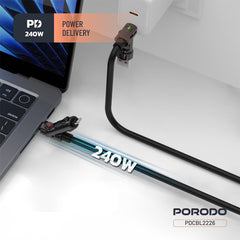 A Photo Of Porodo Powerglow 4-in-1 High-Speed Charging Cable - PDCBL2226