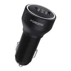 A Photo Of Porodo Velano Car Charger with Dual USB-C Ports