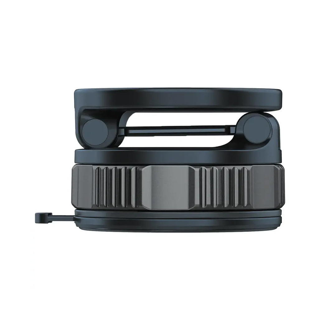 A Photo Of Porodo Rotarex MagSafe Car Mount with Powerful Suction Base - Black