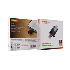 A Photo Of Porodo OTG Lightning Adapter with TF Card Reader - PDETK19BK