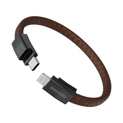 A Photo Of Porodo USB-C to Lightning Wristband Cable Magnetic Steel Clasp