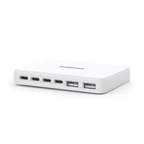 Porodo Velora 100W GaN Wall Charger UK Plug with 4 USB-C & 2 USB-A Ports